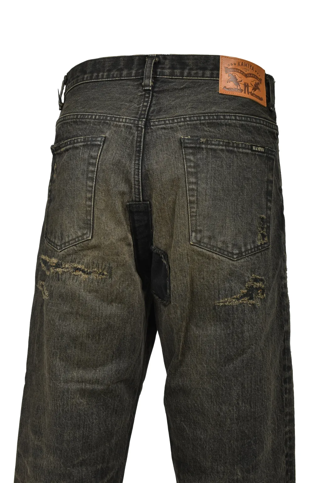 Boro Bootcut Wide Jeans / Black