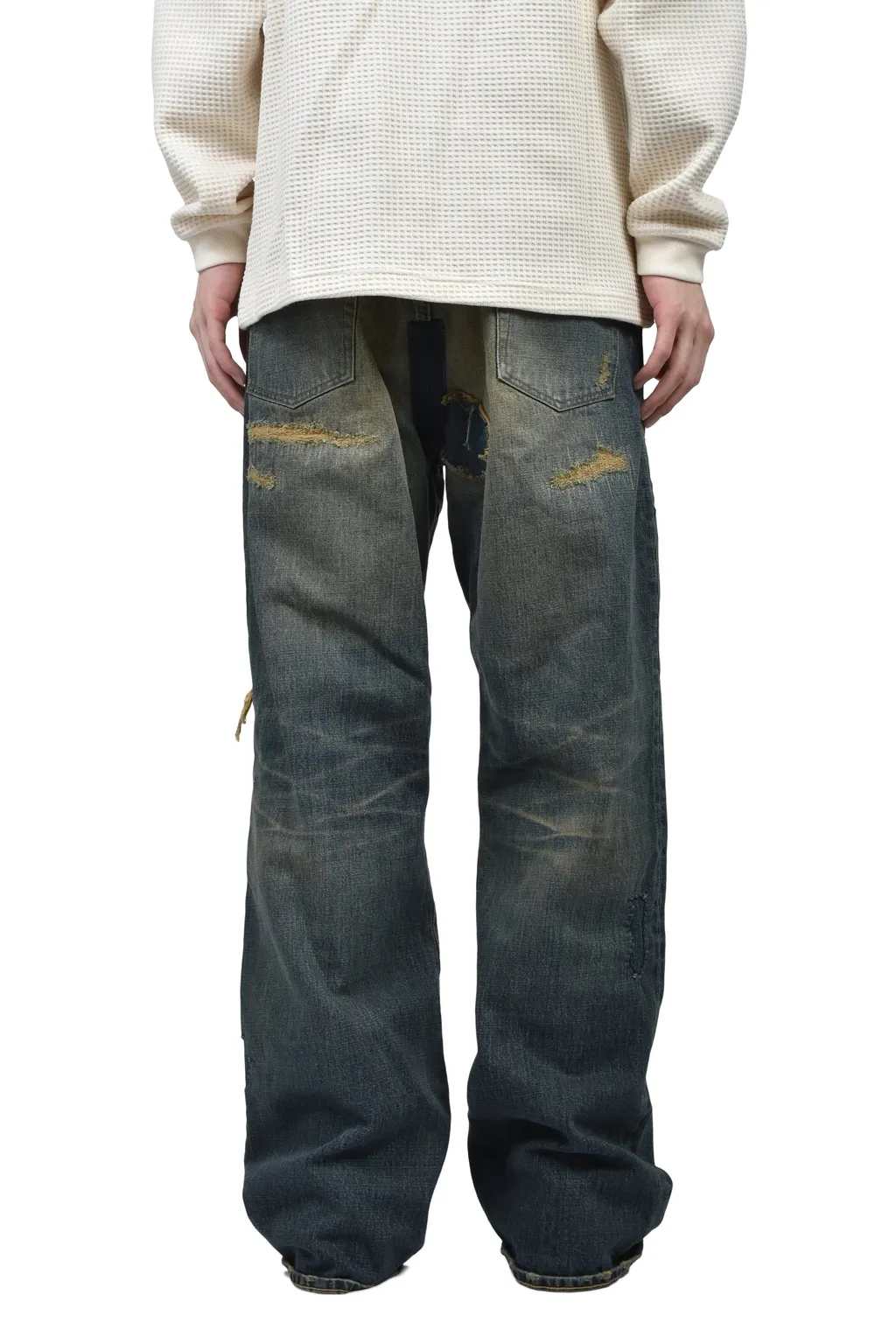 Boro Bootcut Wide Jeans / Ind