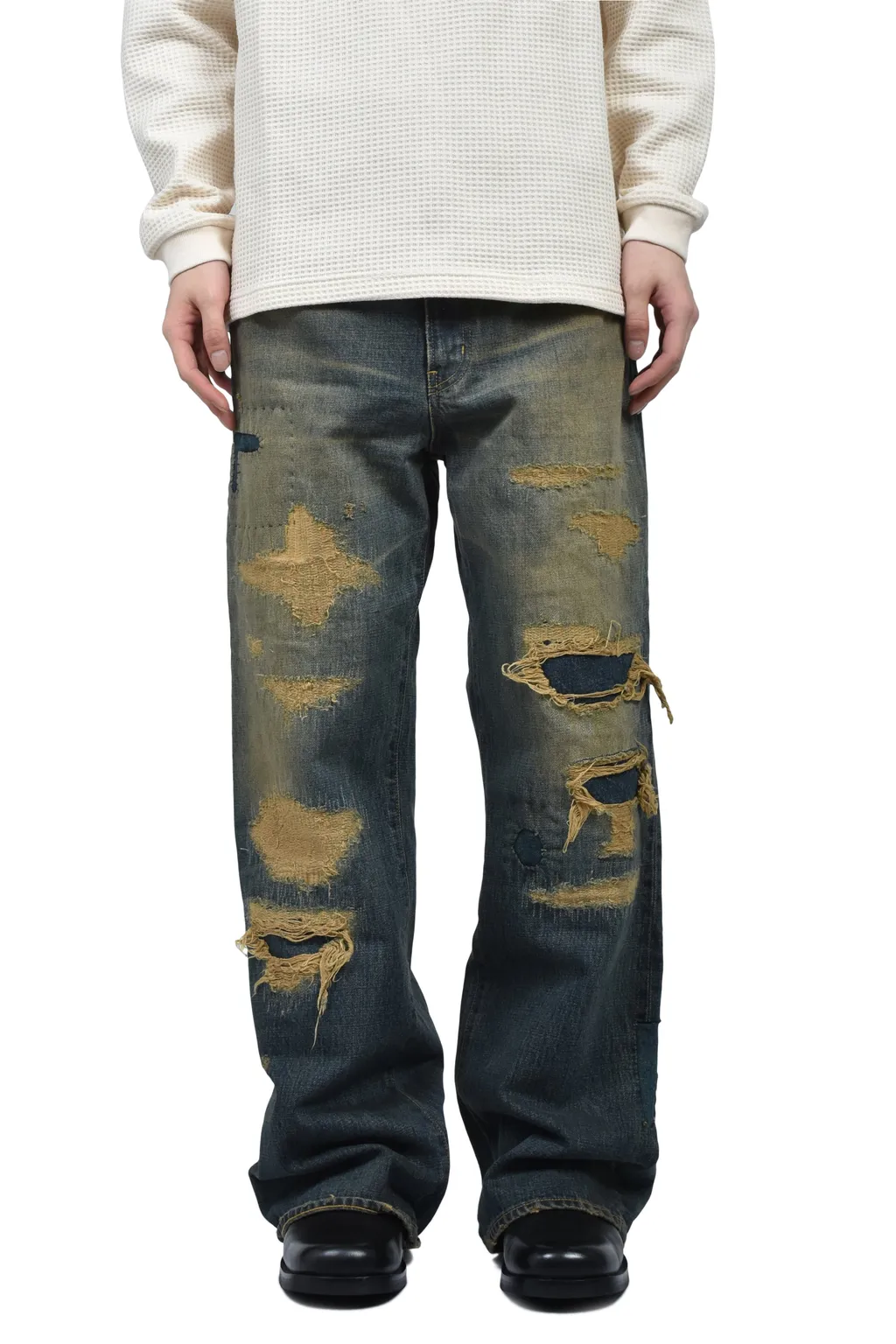 Boro Bootcut Wide Jeans / Ind