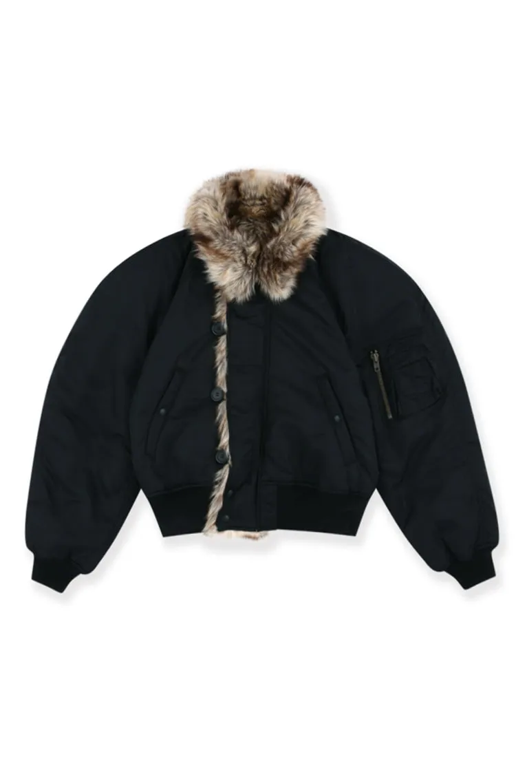 Exaggerated Shoulder Fur N2B / Blk