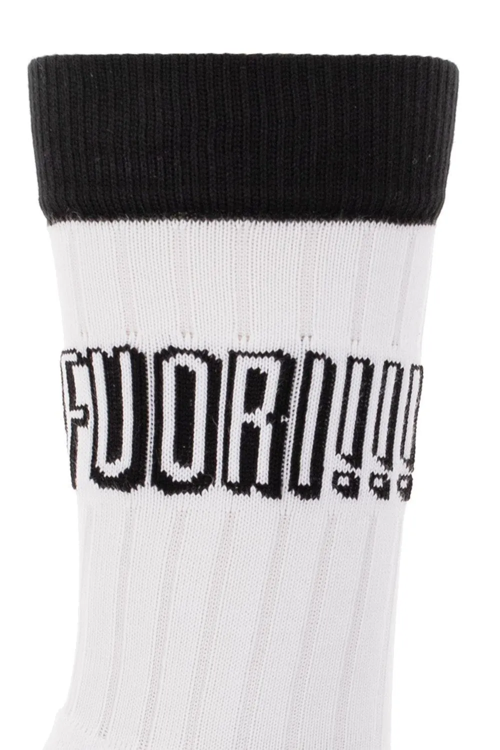 Gucci Graphic Logo Embroidered Striped Socks