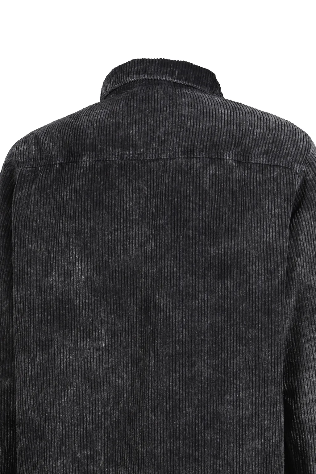 Corduroy Padded Overshirt / Blk