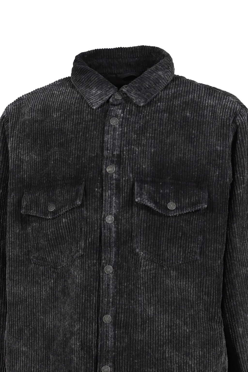 Corduroy Padded Overshirt / Blk