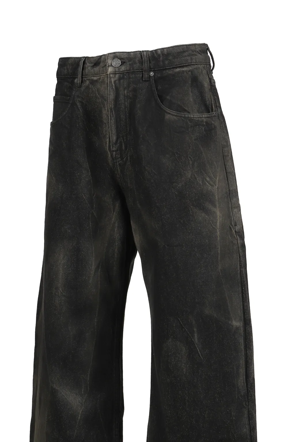 Denim Wide Leg Pant / Blk Vein