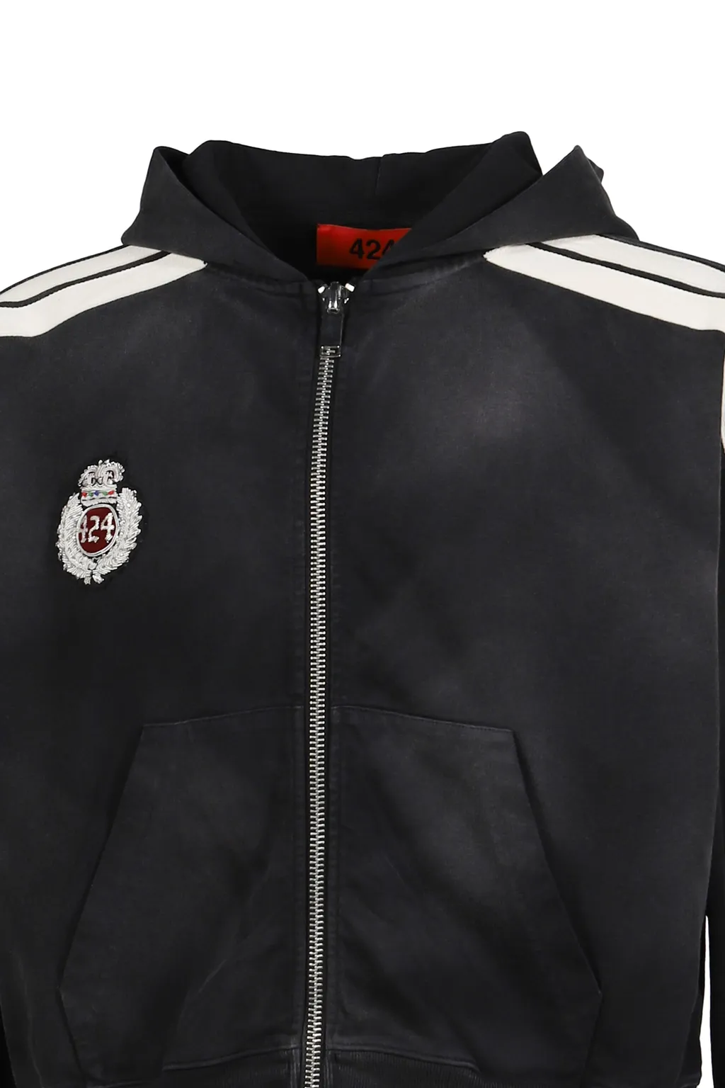 Academy Zip Up Hoodie / Vtg Blk