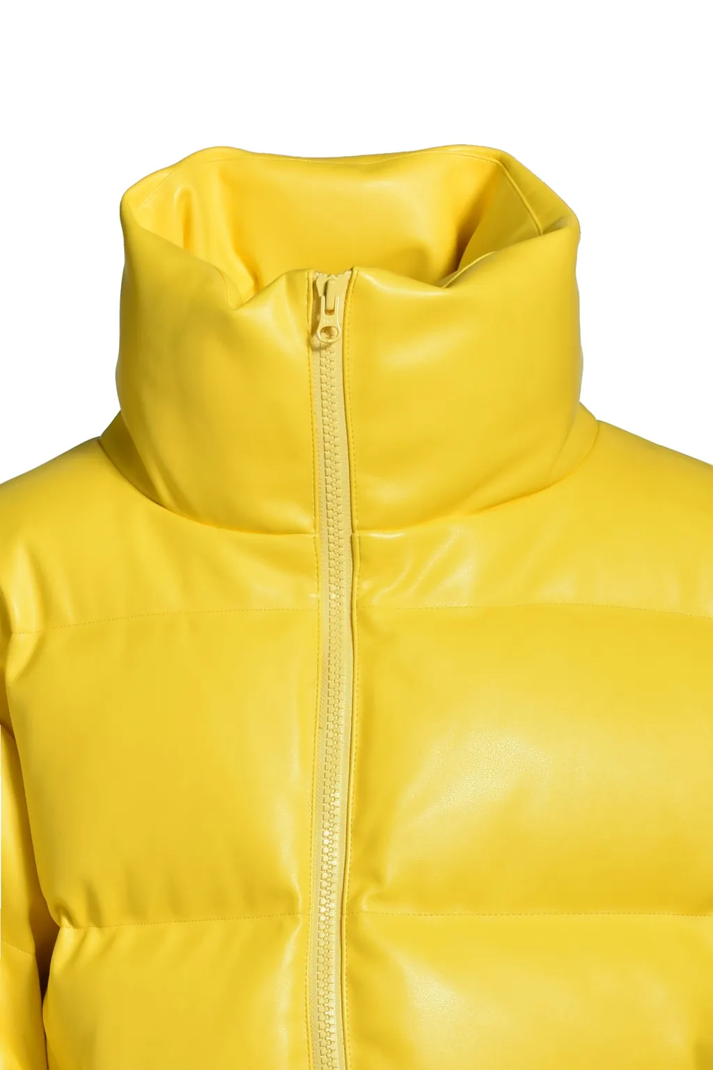 Faux Leather Down Jacket / Yel