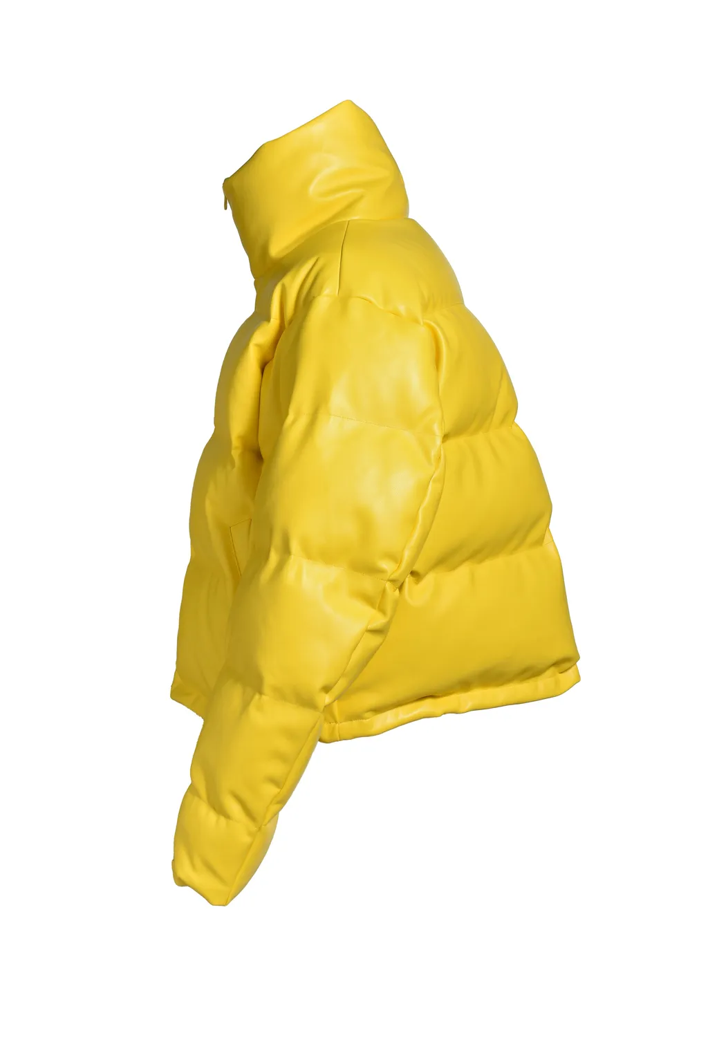 Faux Leather Down Jacket / Yel