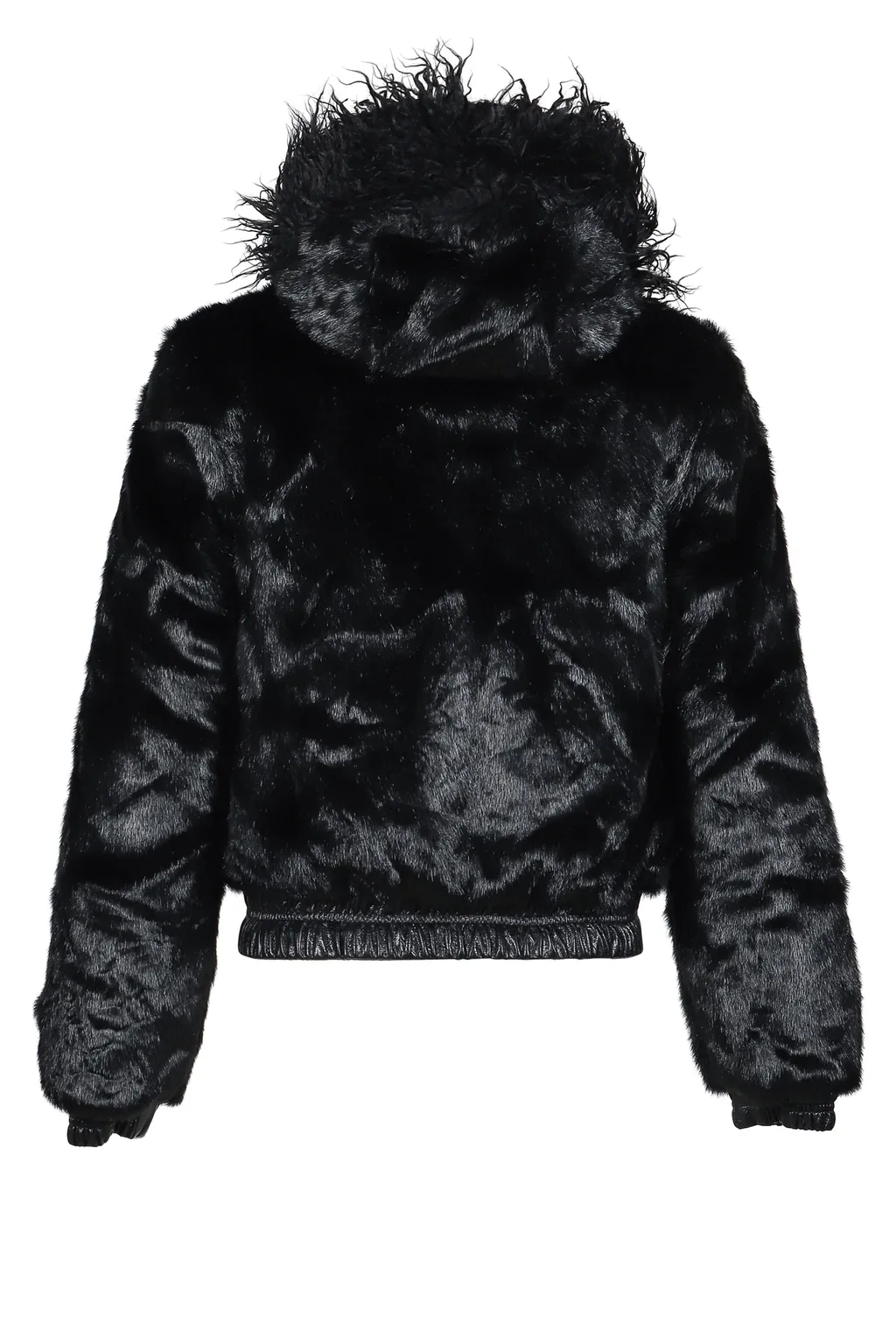 Faux Fur Bomber Jacket / Blk