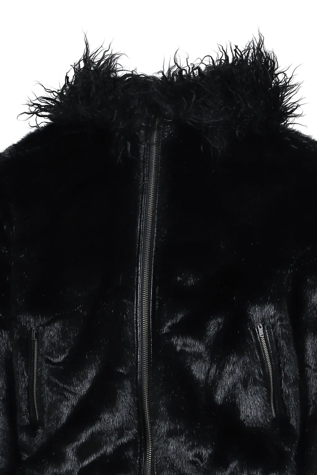 Faux Fur Bomber Jacket / Blk
