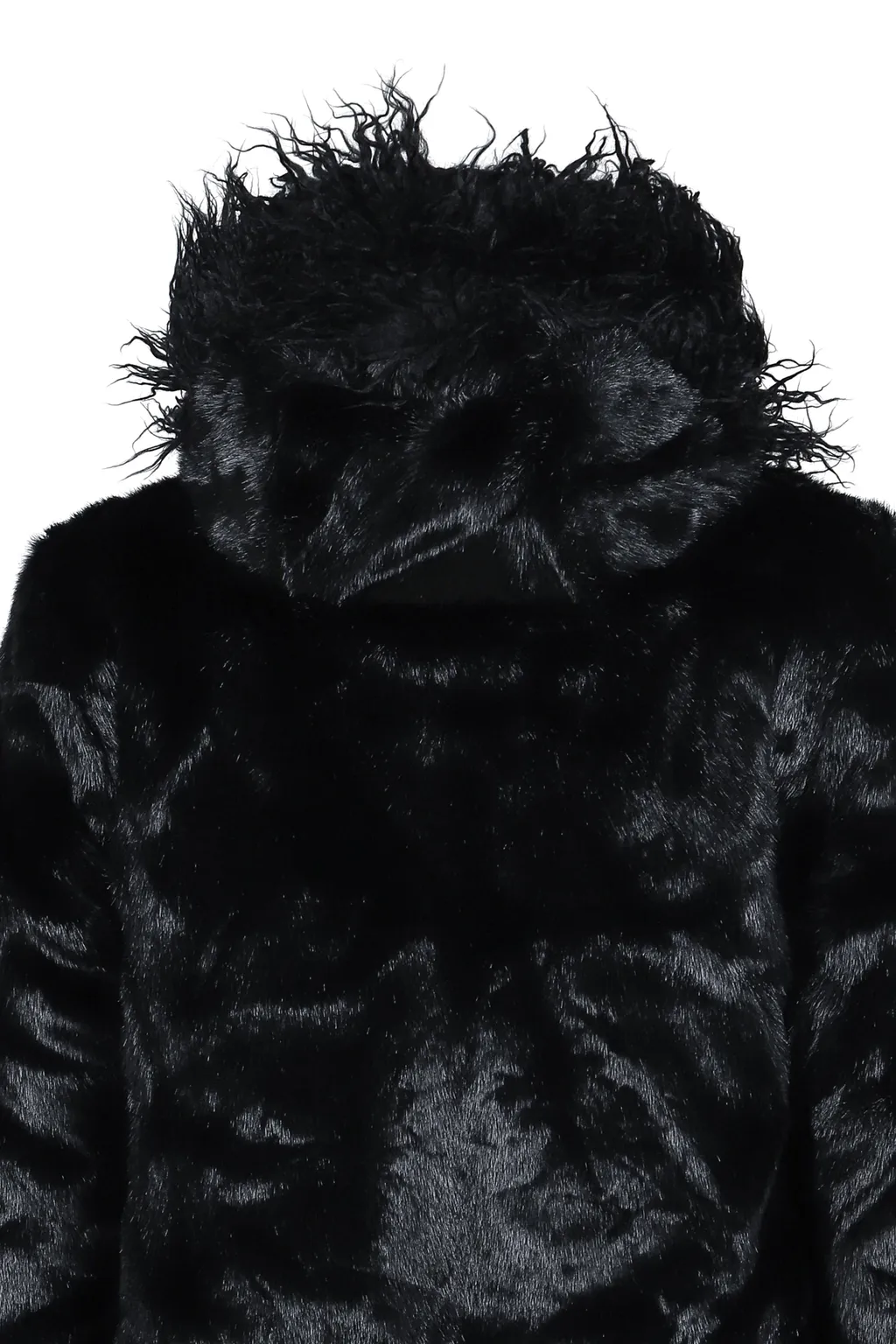 Faux Fur Bomber Jacket / Blk