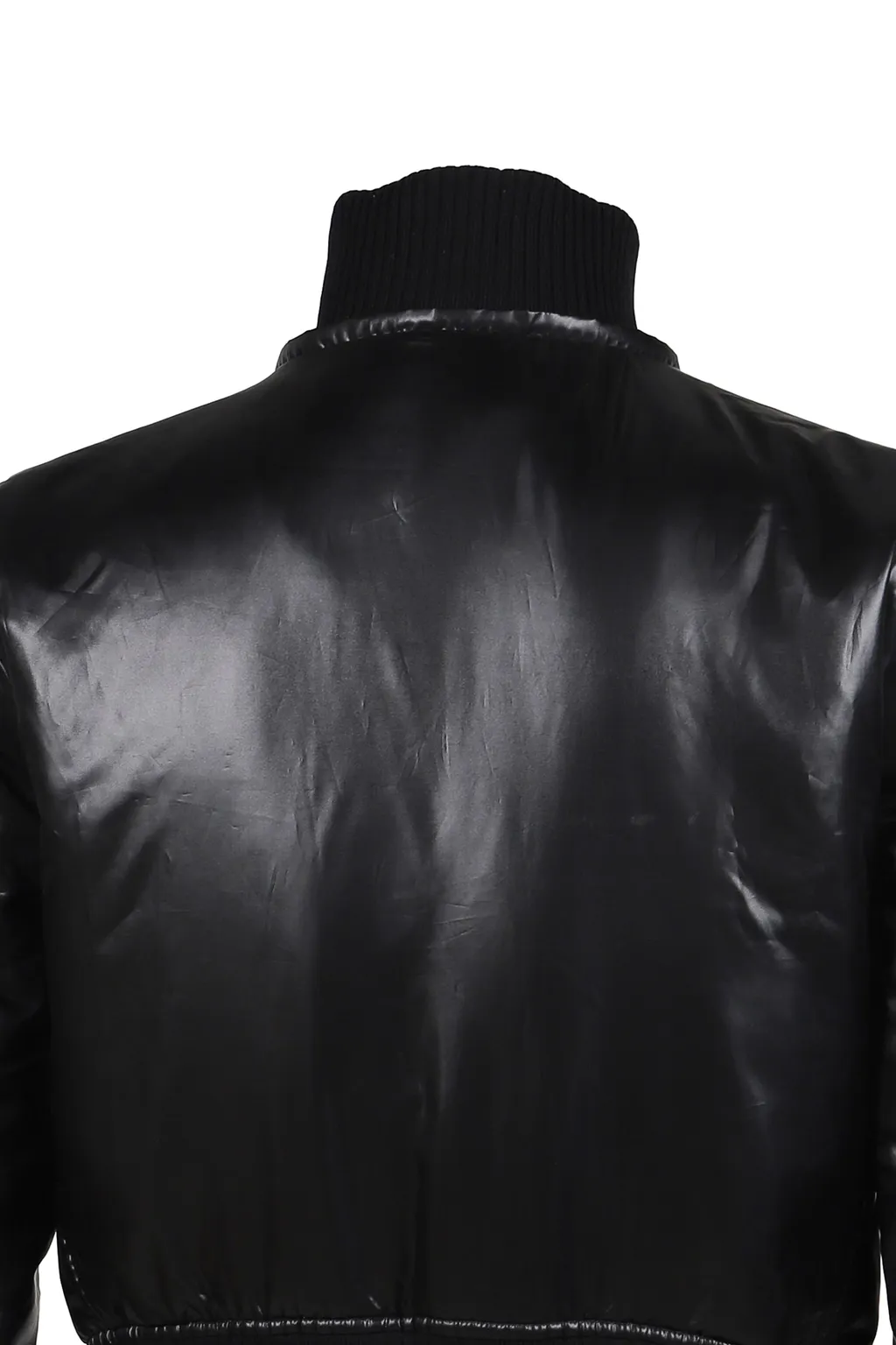 Shiny Nylon Shrunken Jacket / Blk