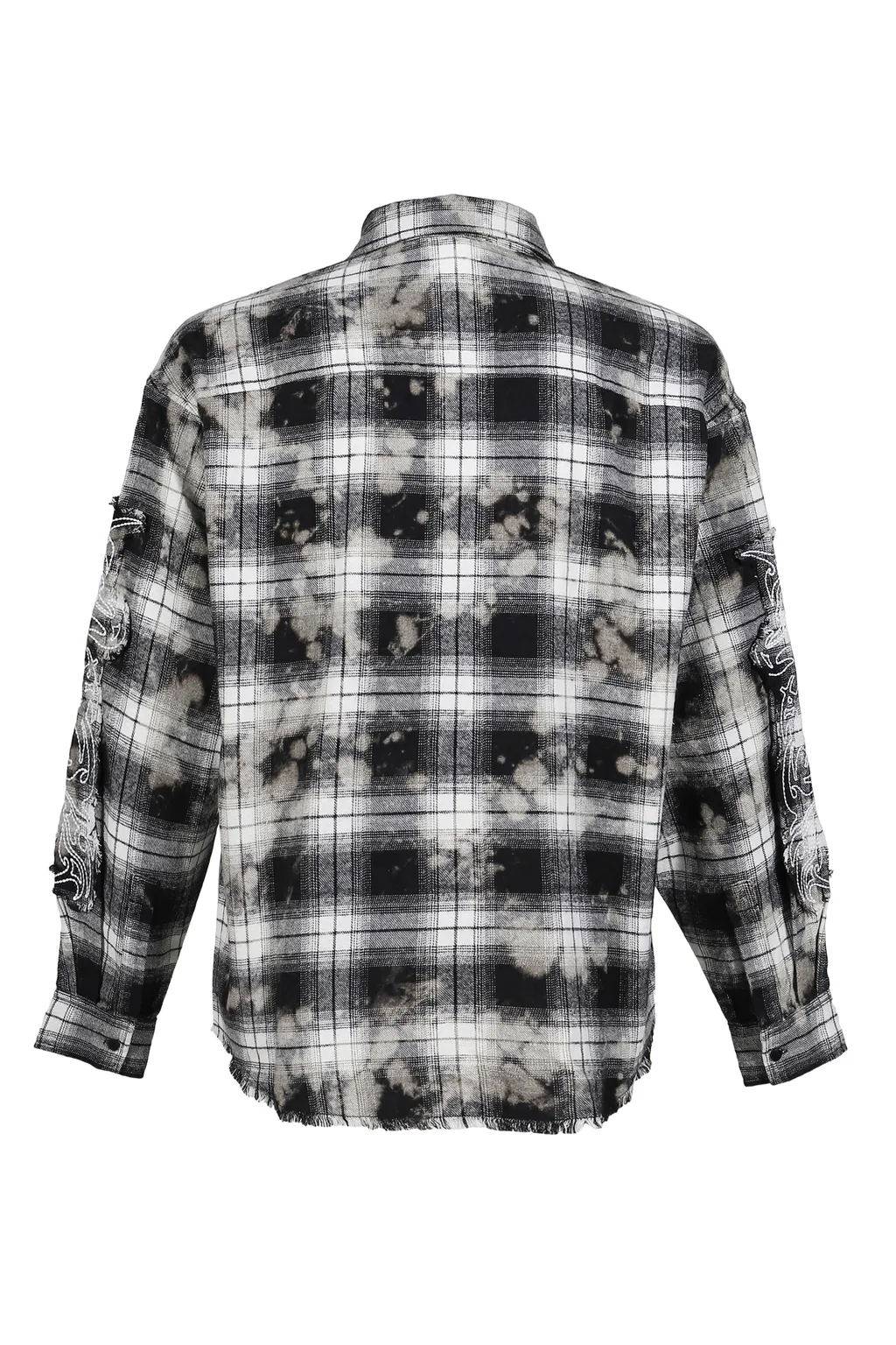 Bleached Flannel Shirt / Black