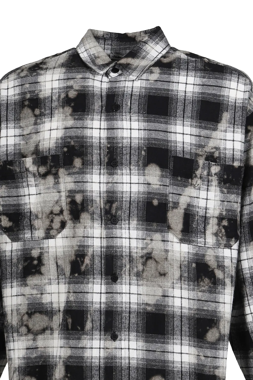 Bleached Flannel Shirt / Black