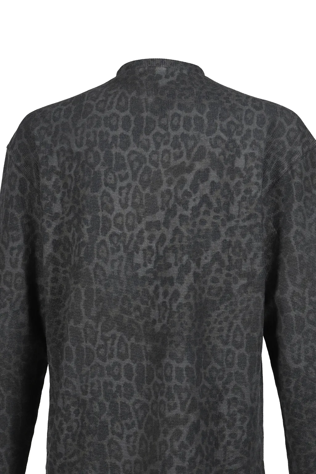 Charcoal Leopard Waffle Ls Top / Leo