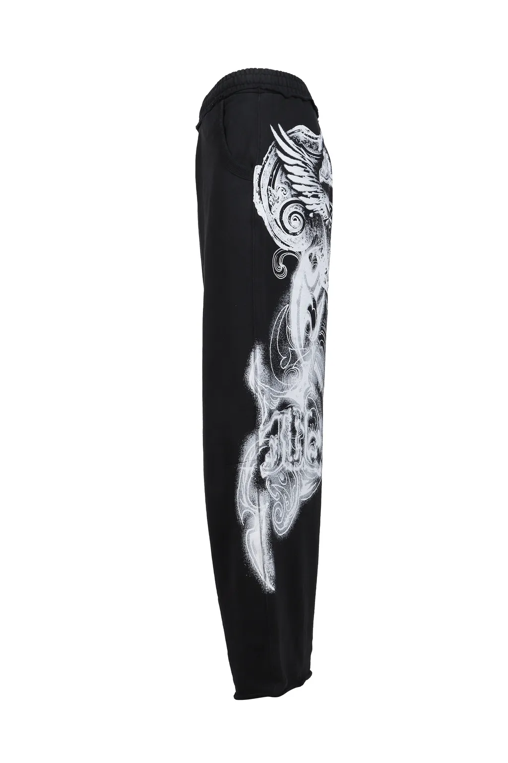 Black Gothic Printed Jogger / Blk