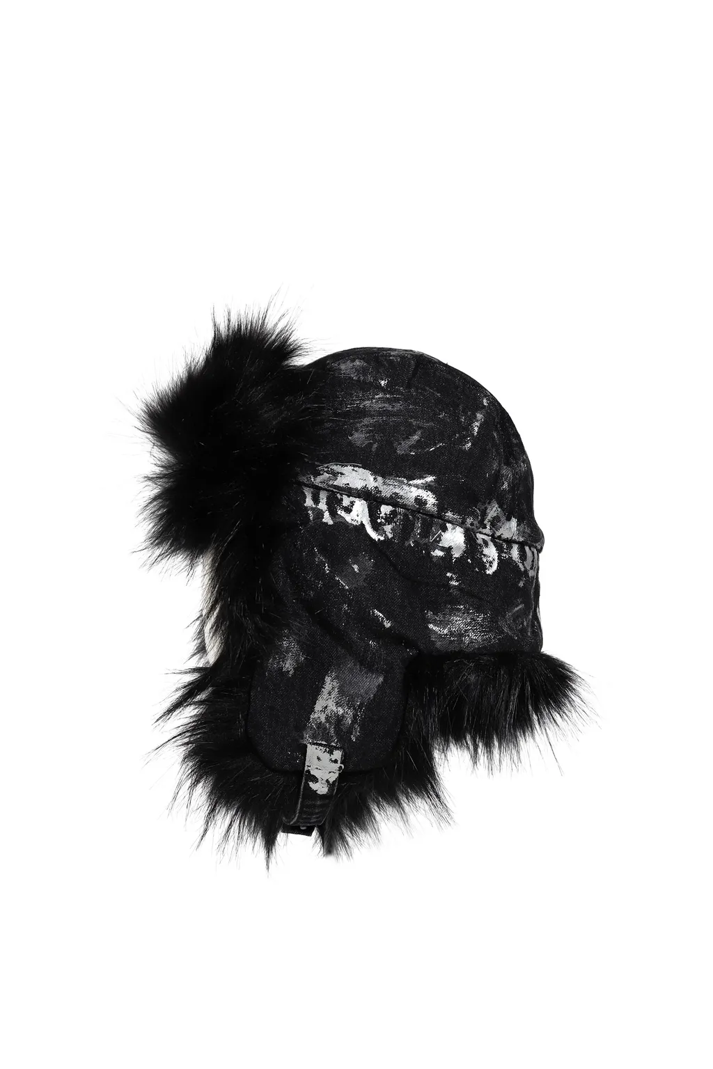 Gunmetal Denim Trapper Hat / Blk