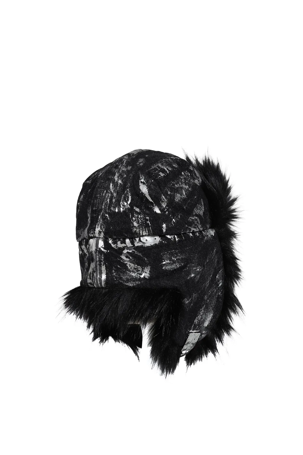 Gunmetal Denim Trapper Hat / Blk