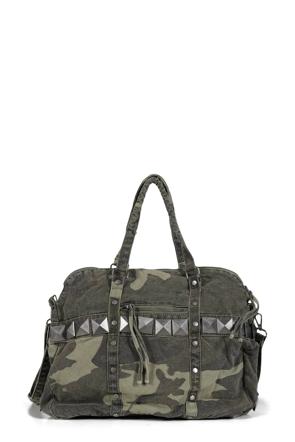Camo Canvas Stud Bag / Camo