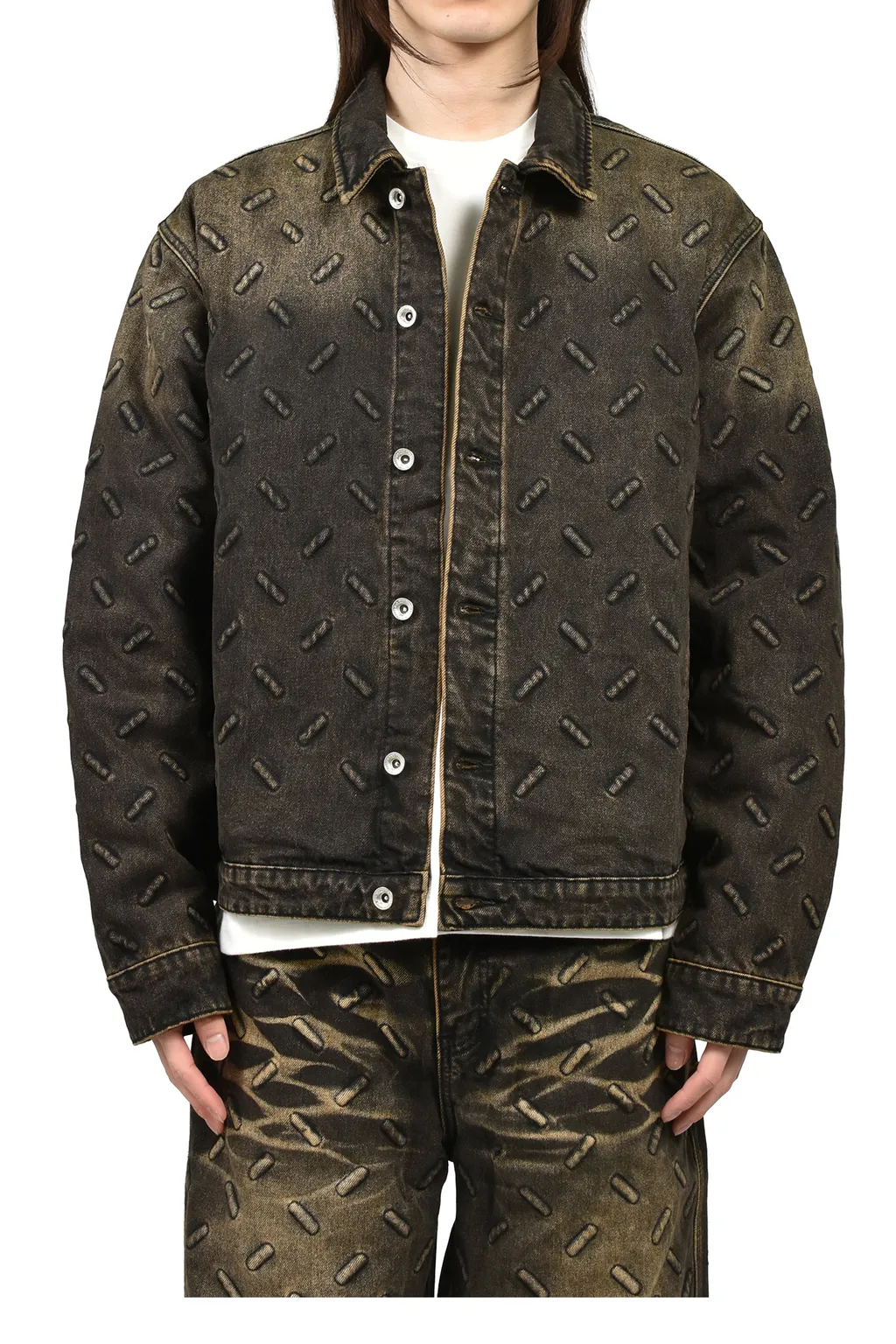 Thread Plate Jacket / Coal, Tan