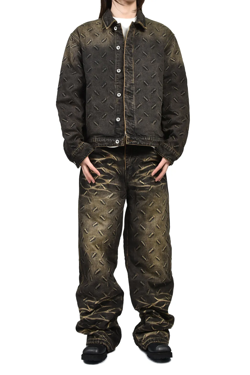 Thread Plate Jacket / Coal, Tan