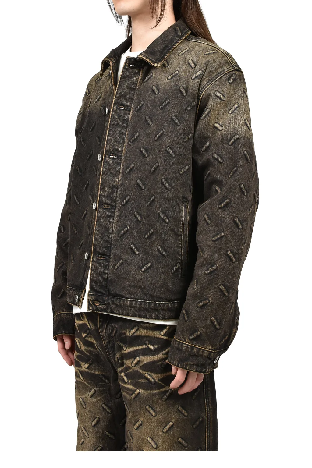 Thread Plate Jacket / Coal, Tan