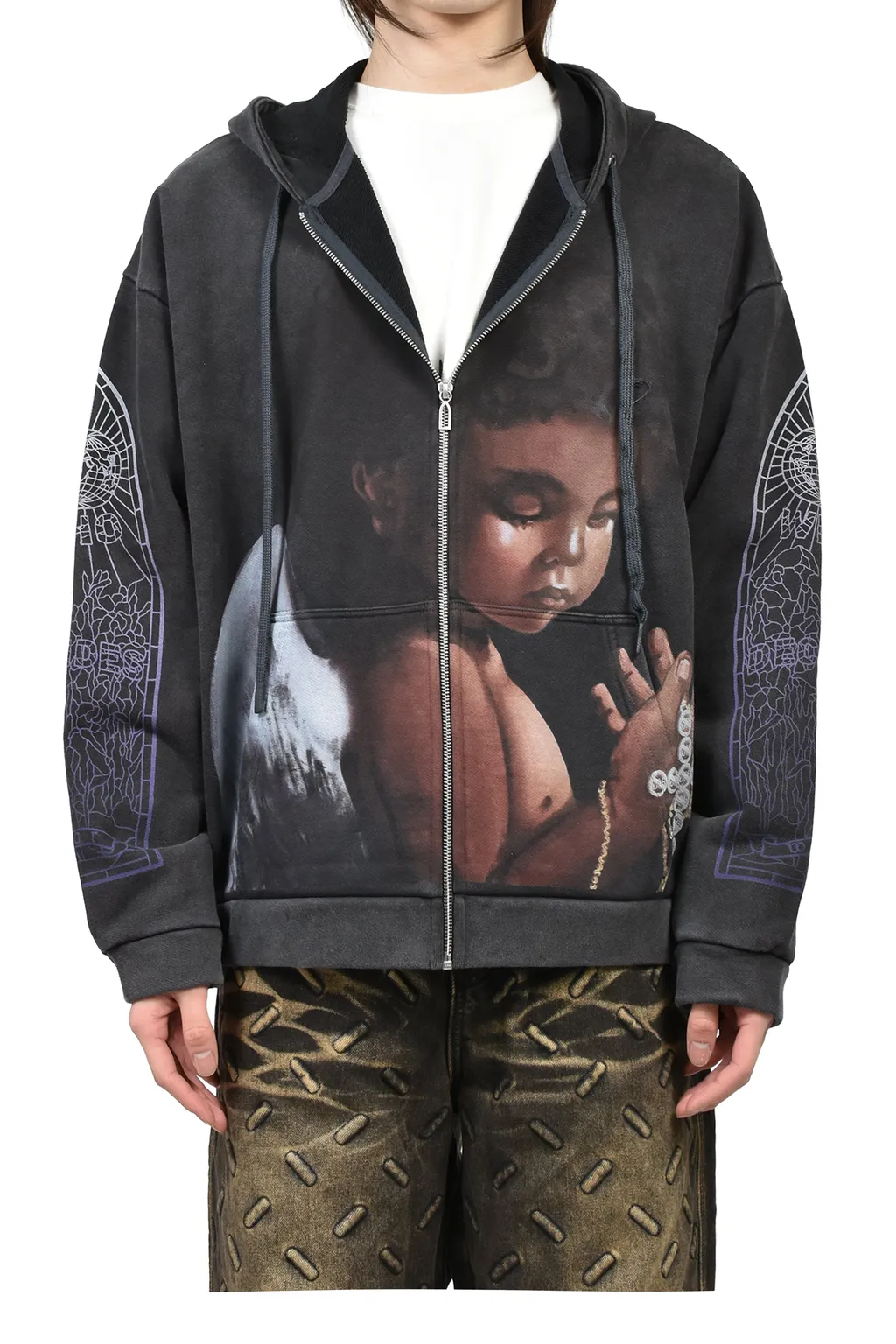 Sacred Being Zip Up / Coal