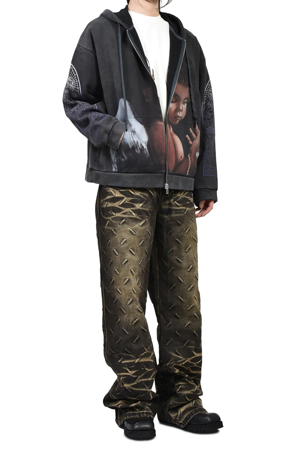 Sacred Being Zip Up / Coal