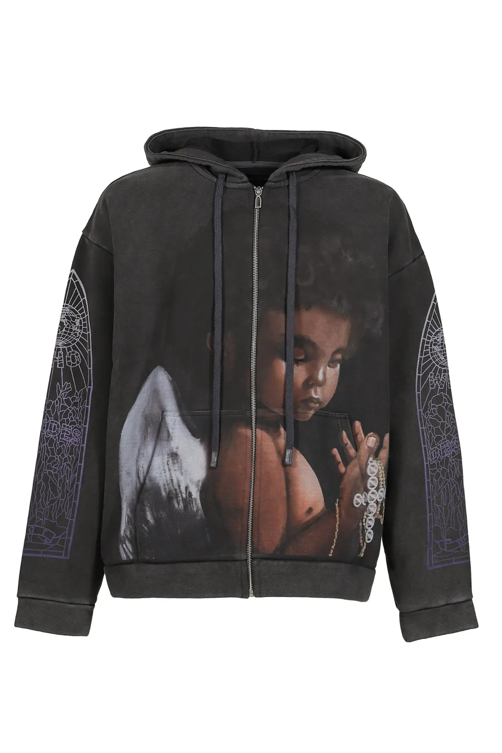Sacred Being Zip Up / Coal