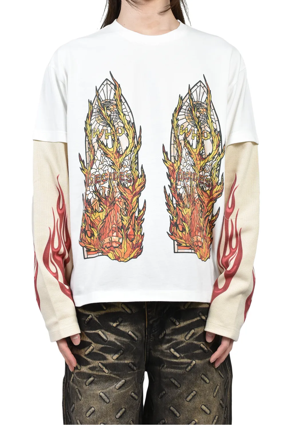 Flame Glass Double Jersey / Cloud, Multi