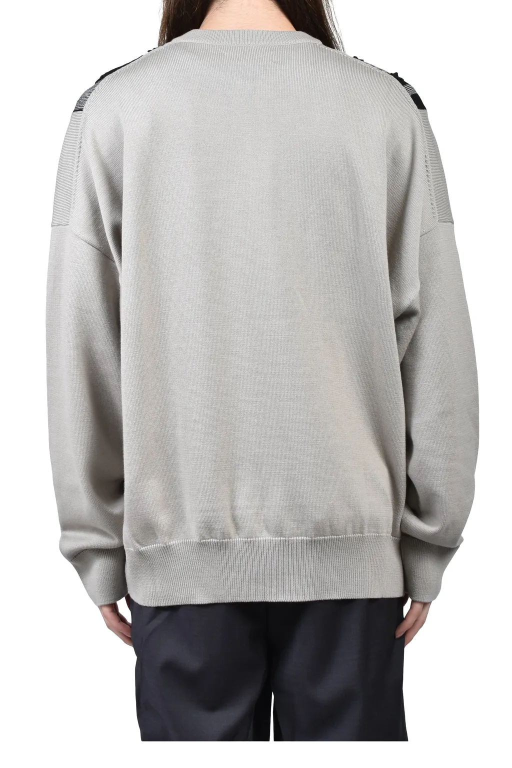 Multi Stripe Zip Up Crew / Bei Blk