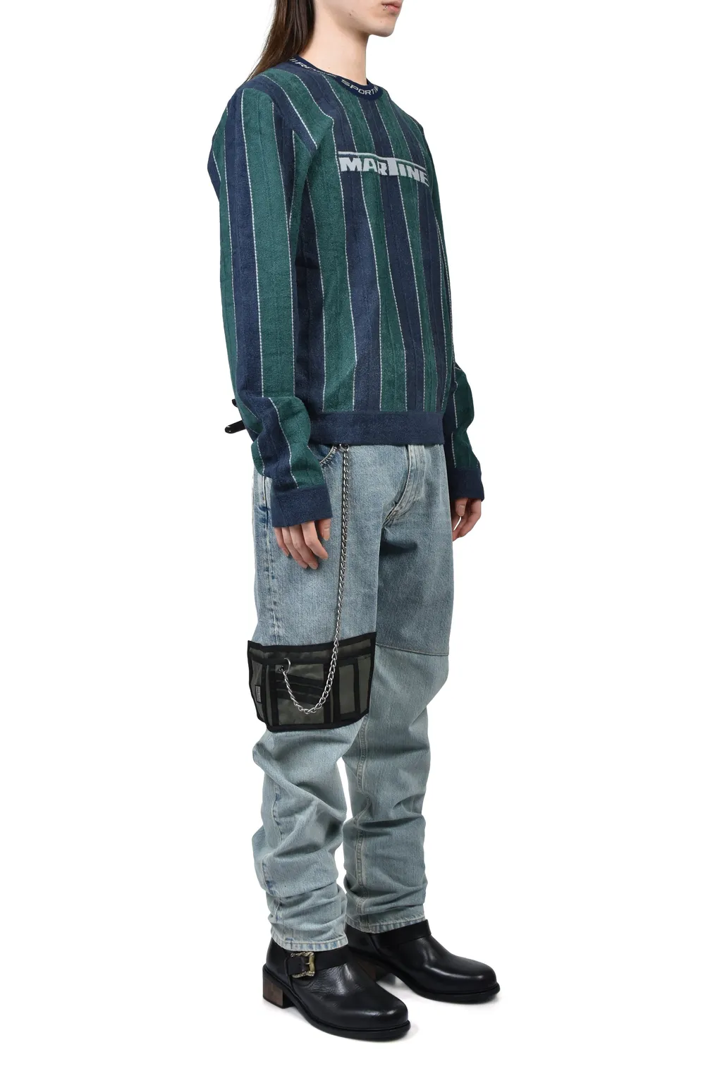 Sporty Logo Crew Neck / Grn Nvy