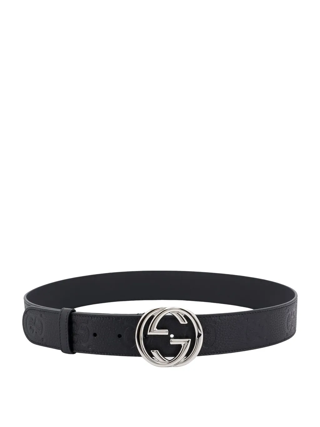 Gucci Logo Plaque Buckled Belt