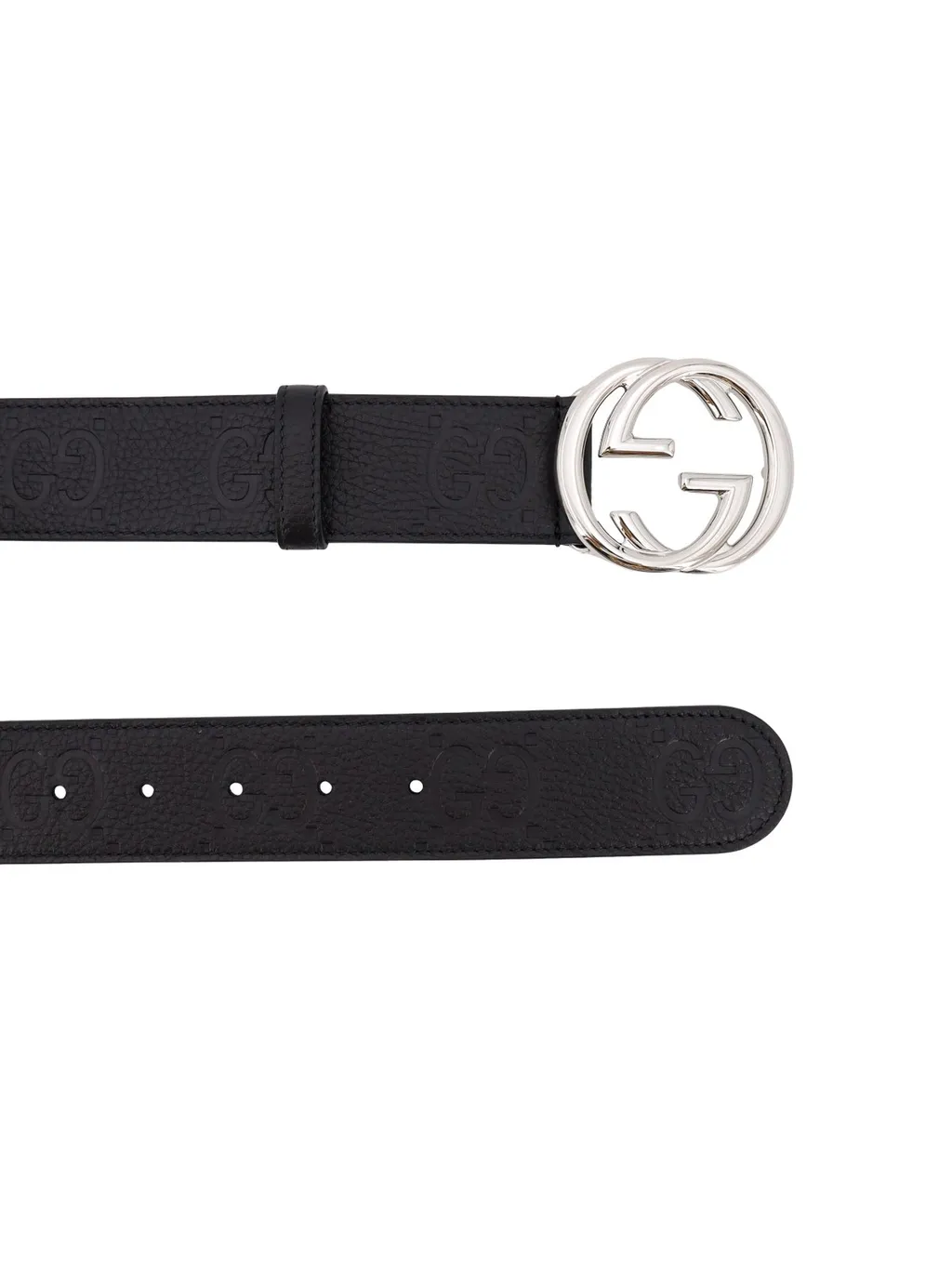 Gucci Logo Plaque Buckled Belt