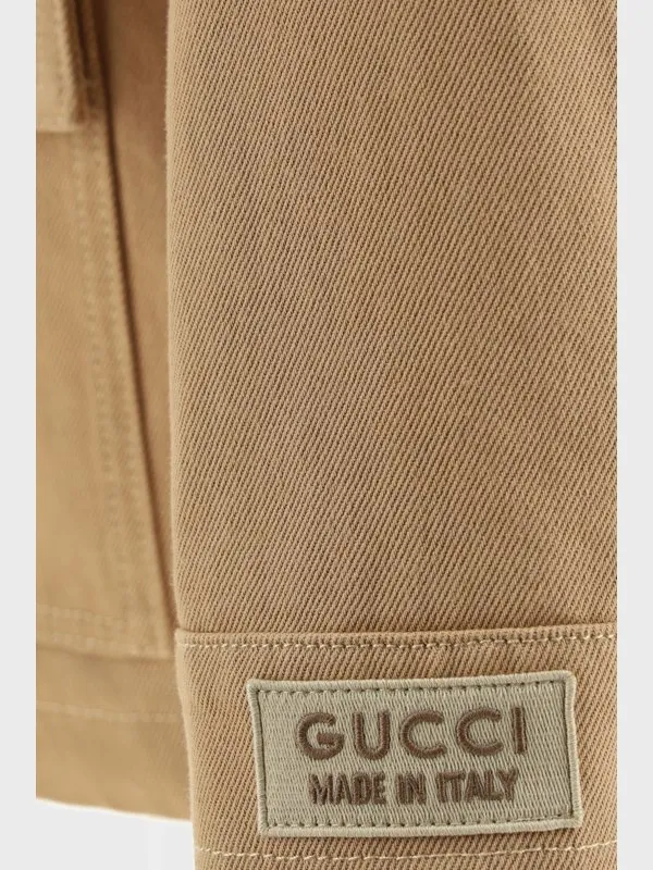 Gucci Gg Detail Denim Jacket