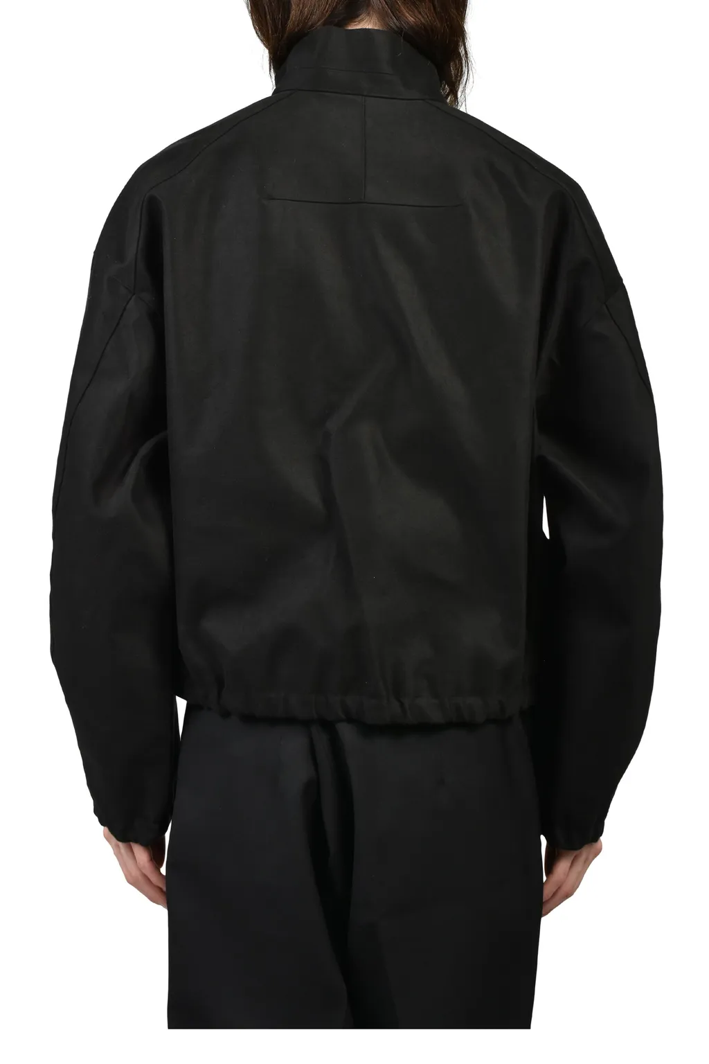 Draped Blouse In Moleskin / Black