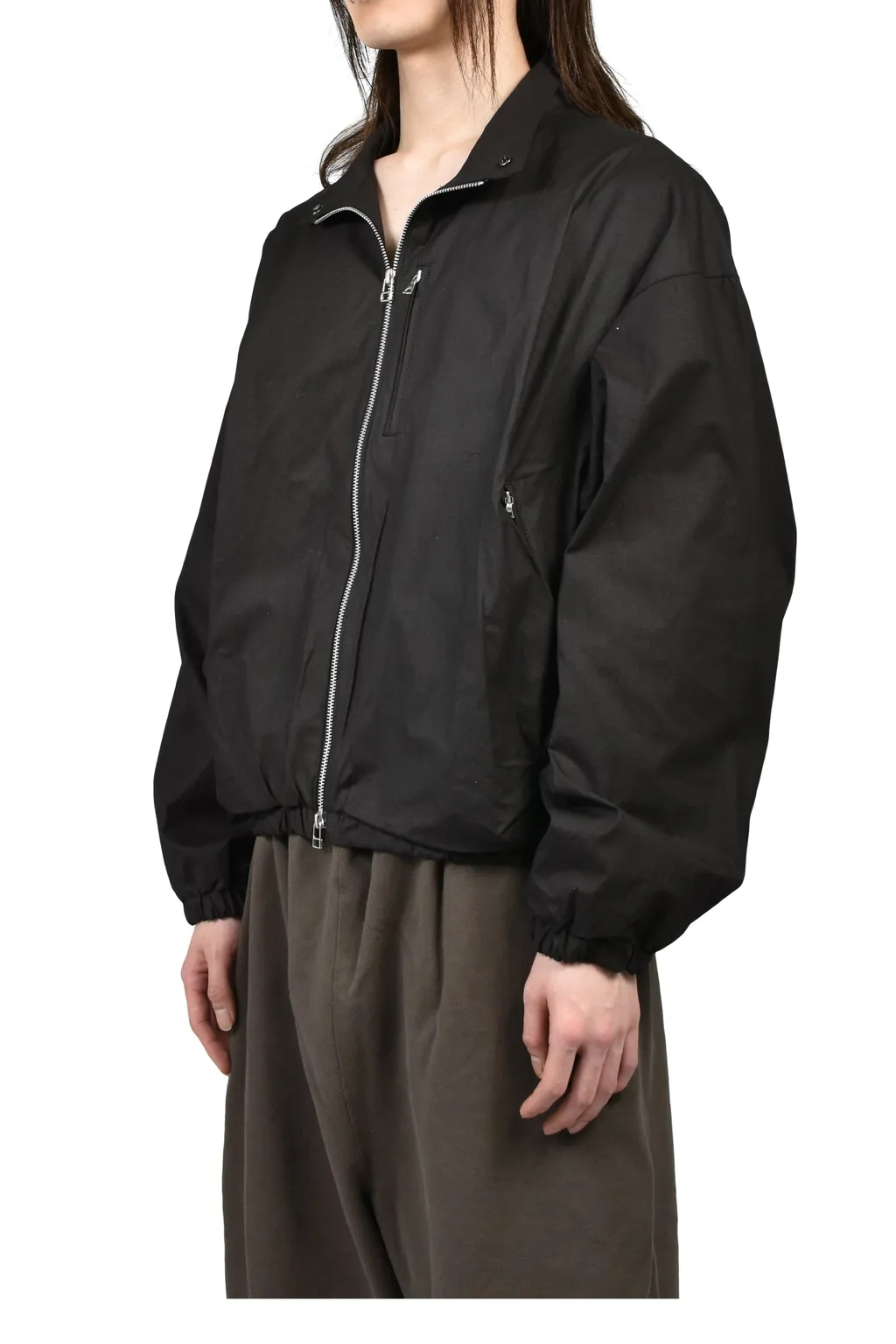 Draped Blouse In Cotton/Black