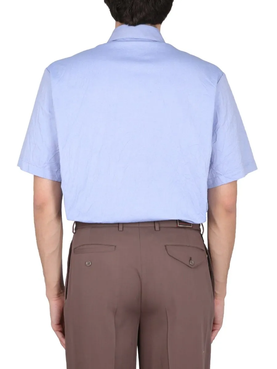 Gucci Bear Motif Embroidered Short-Sleeved Shirt