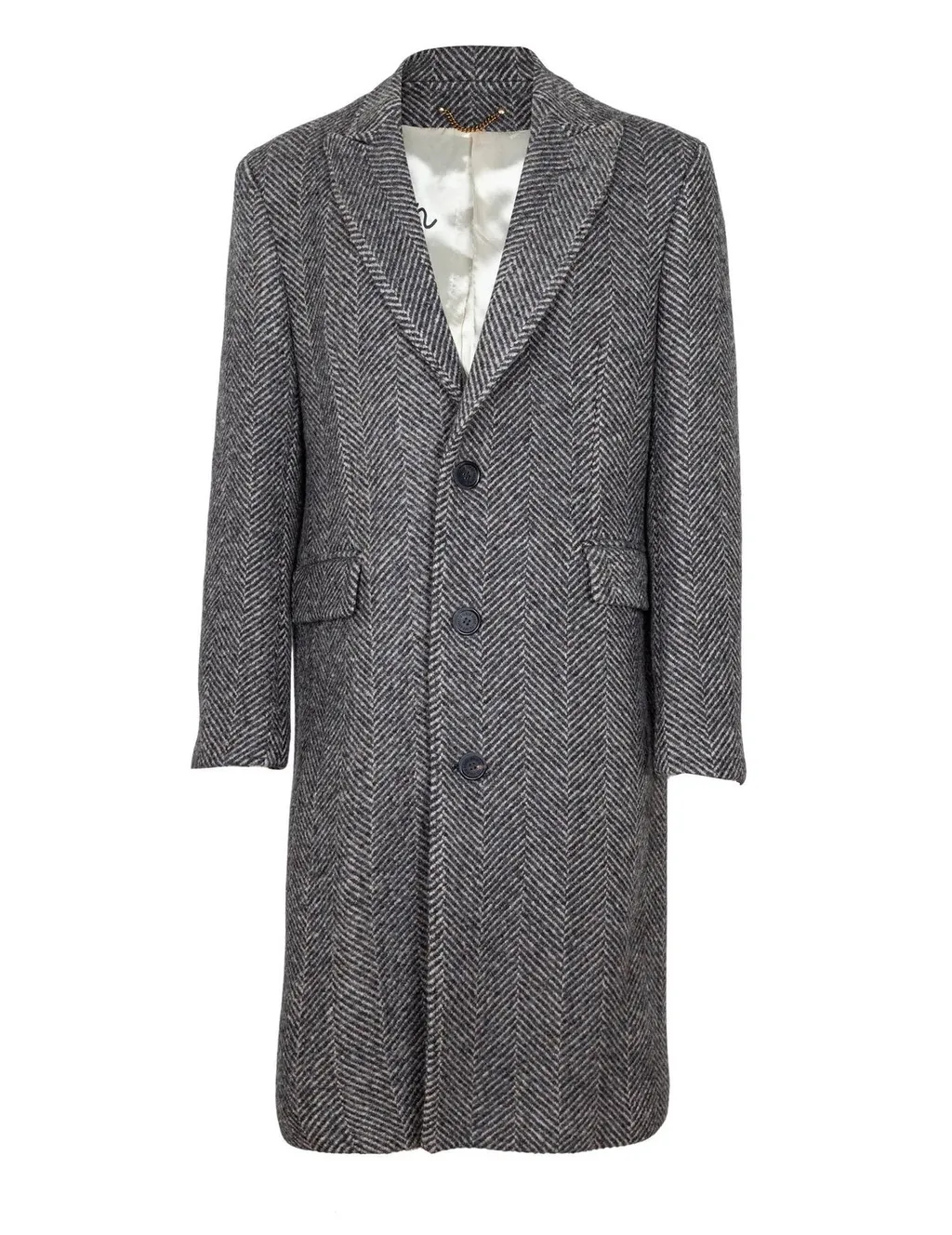 Golden Goose Deluxe Brand Single-Breasted Herringbone Coat