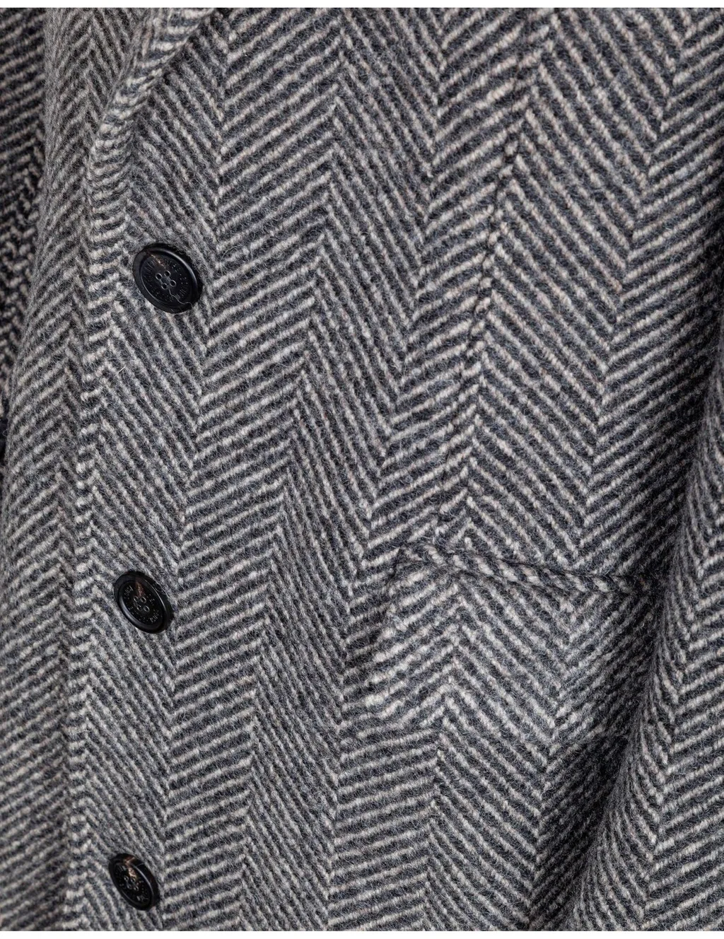 Golden Goose Deluxe Brand Single-Breasted Herringbone Coat