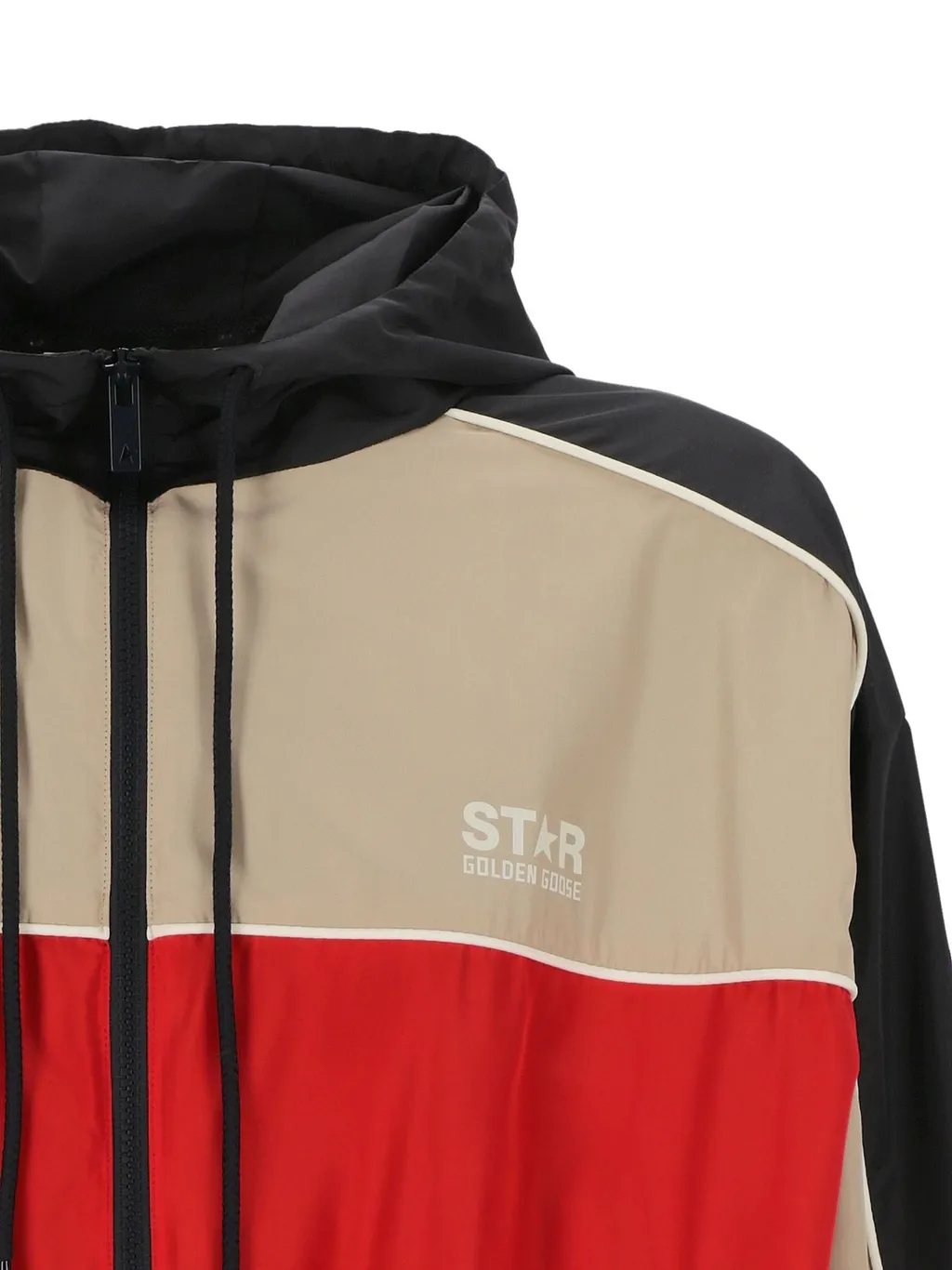 Golden Goose Deluxe Brand Colourblock Zipped Drawstring Hoodie