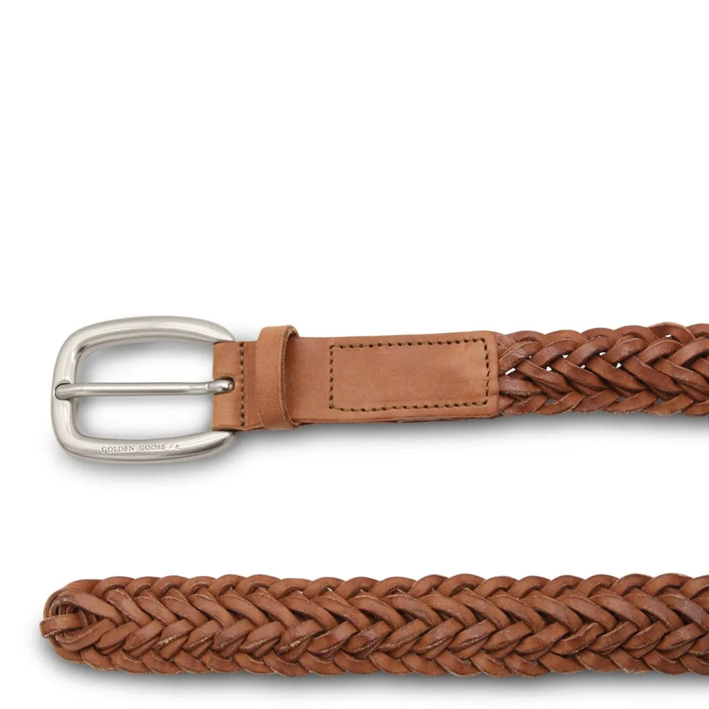 Golden Goose Deluxe Brand Houston Braided Buckle Belt