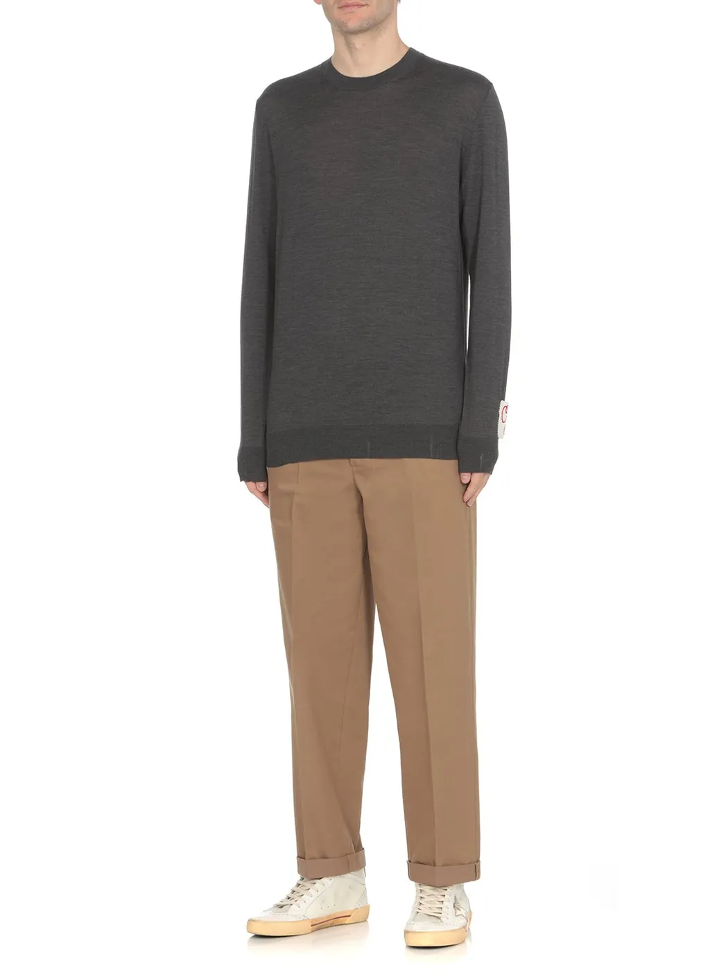 Golden Goose Deluxe Brand Logo Patch Crewneck Jumper
