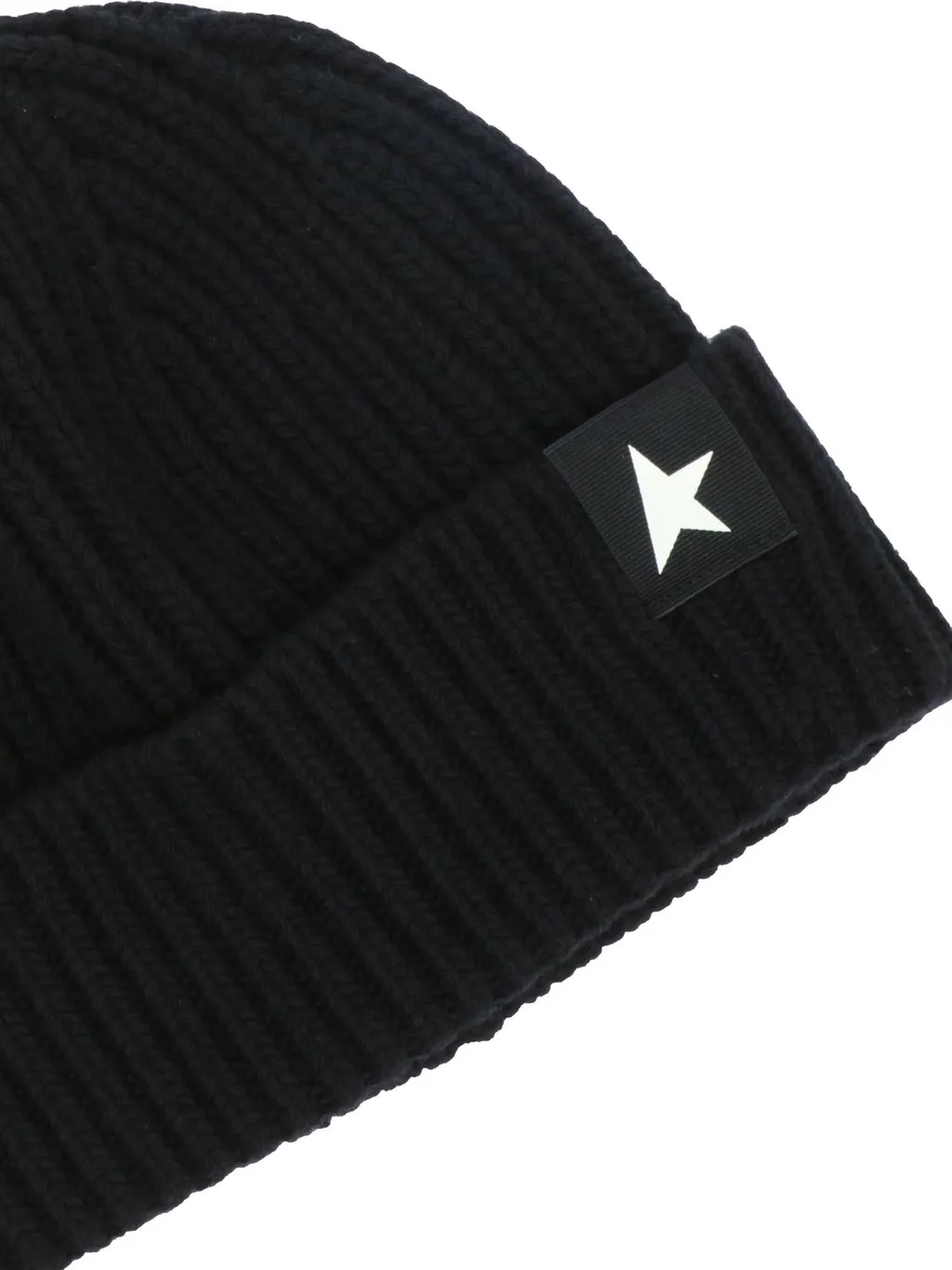 Golden Goose Deluxe Brand Star Patch Ribbed Beanie