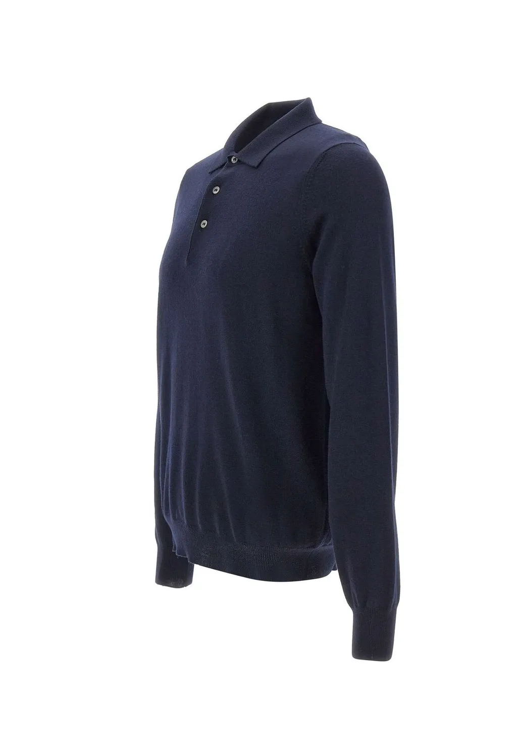 Gran Sasso Long Sleeved Knitted Polo Shirt