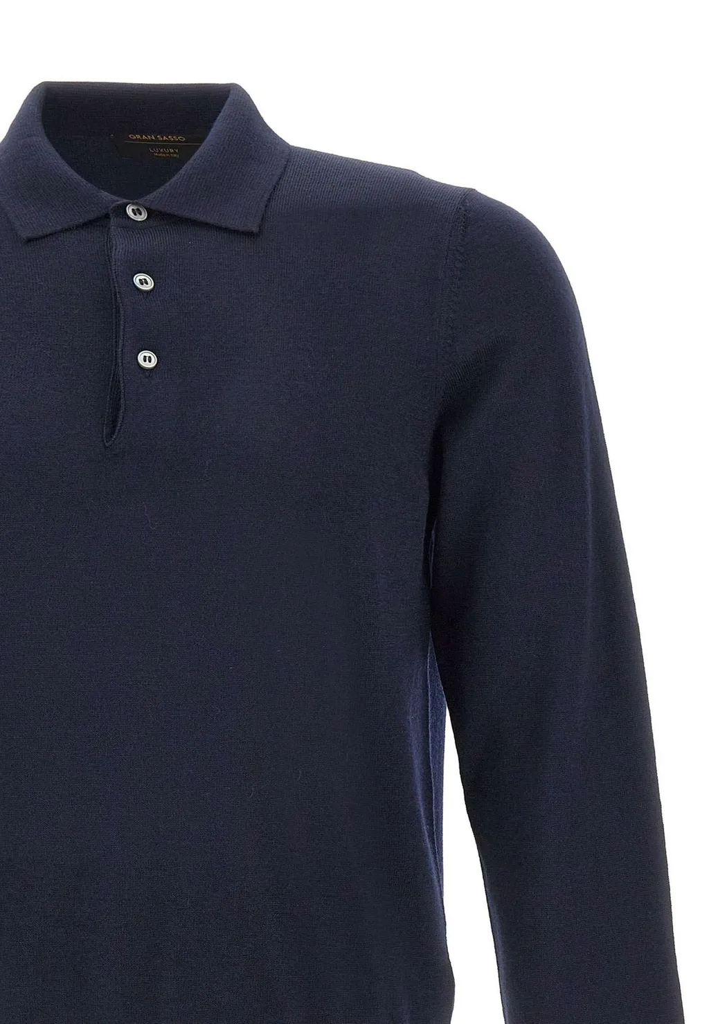 Gran Sasso Long Sleeved Knitted Polo Shirt