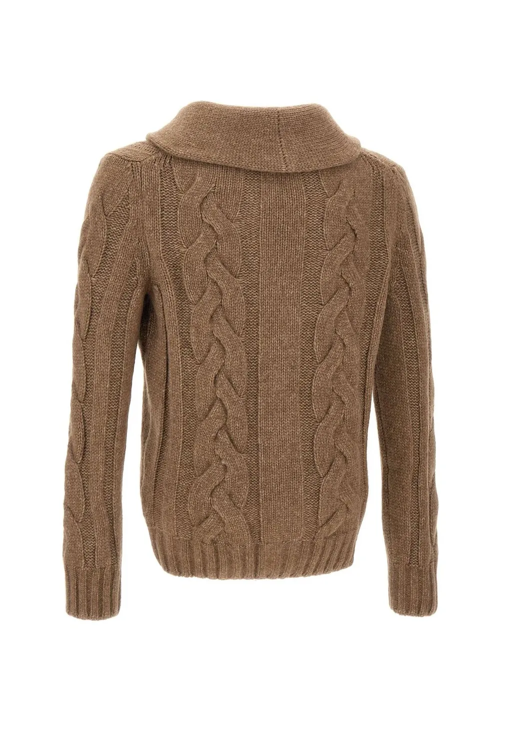 Gran Sasso Cabled Shawl Collar Cardigan