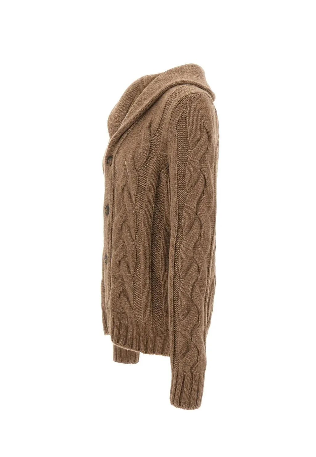 Gran Sasso Cabled Shawl Collar Cardigan