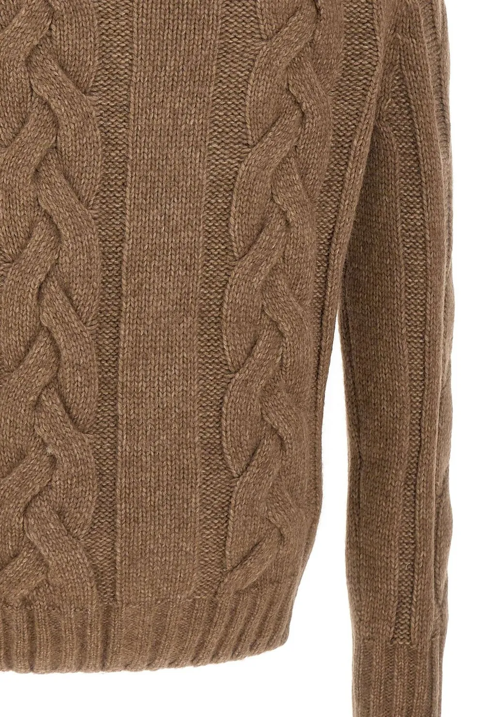 Gran Sasso Cabled Shawl Collar Cardigan