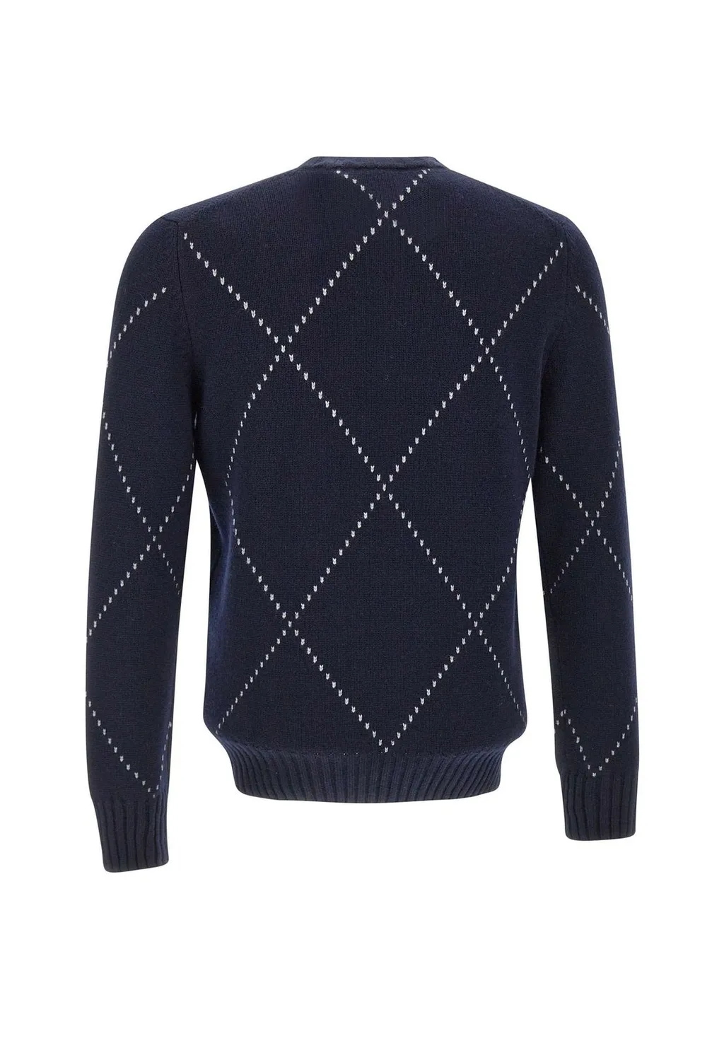 Gran Sasso Diamond Intarsia Crew Neck Jumper