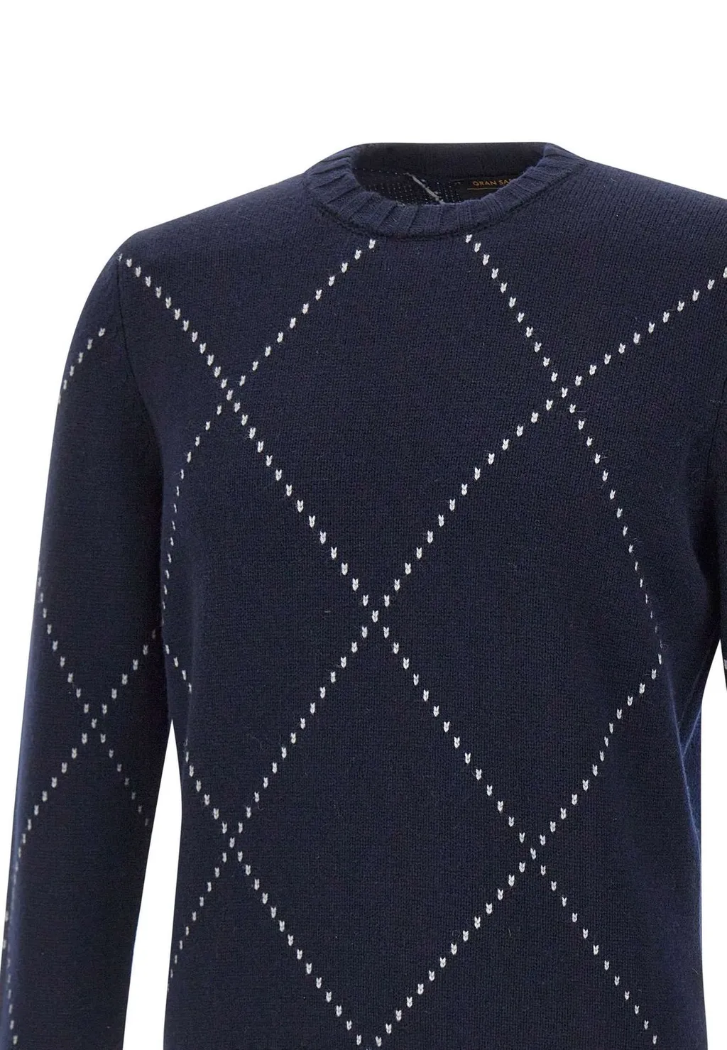 Gran Sasso Diamond Intarsia Crew Neck Jumper